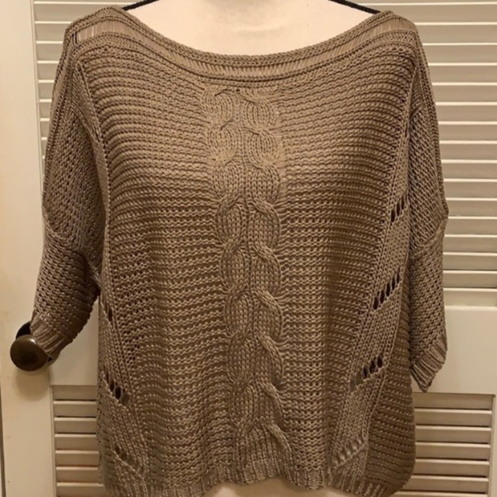 Miracle City Oversized Sweater in Tan